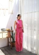 Keten Bluz Ve Pantolon İki̇li̇ Takim resmi